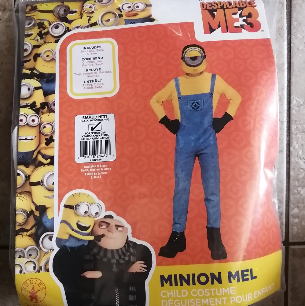 Minion Mel Child Costume Size Small NEW